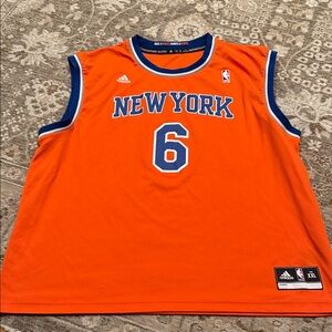 Kristaps Porziņģis New York Knicks Basketball Adidas Men’s Orange Jersey SZ XXL